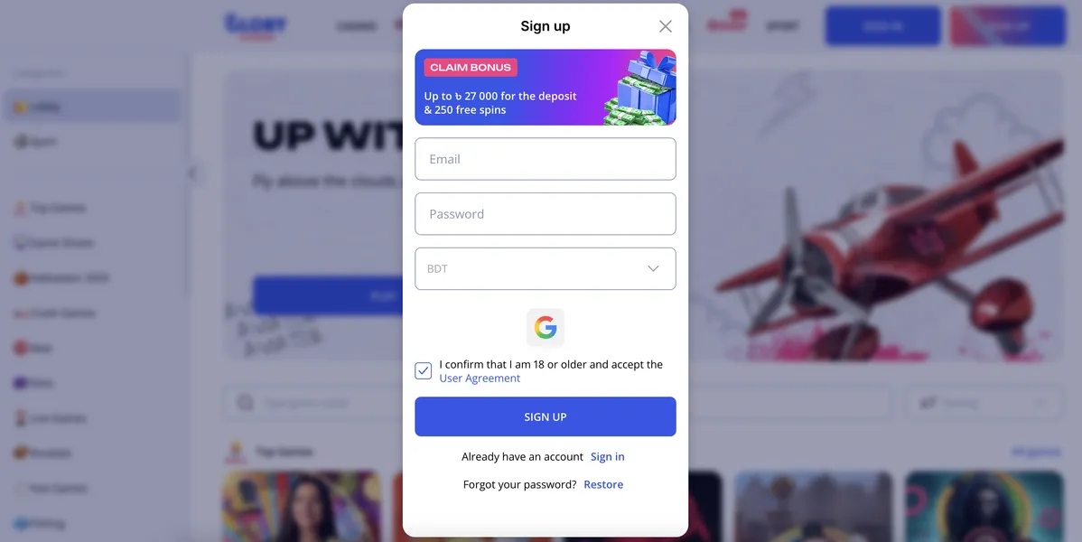 Creating a Glory Casino Account